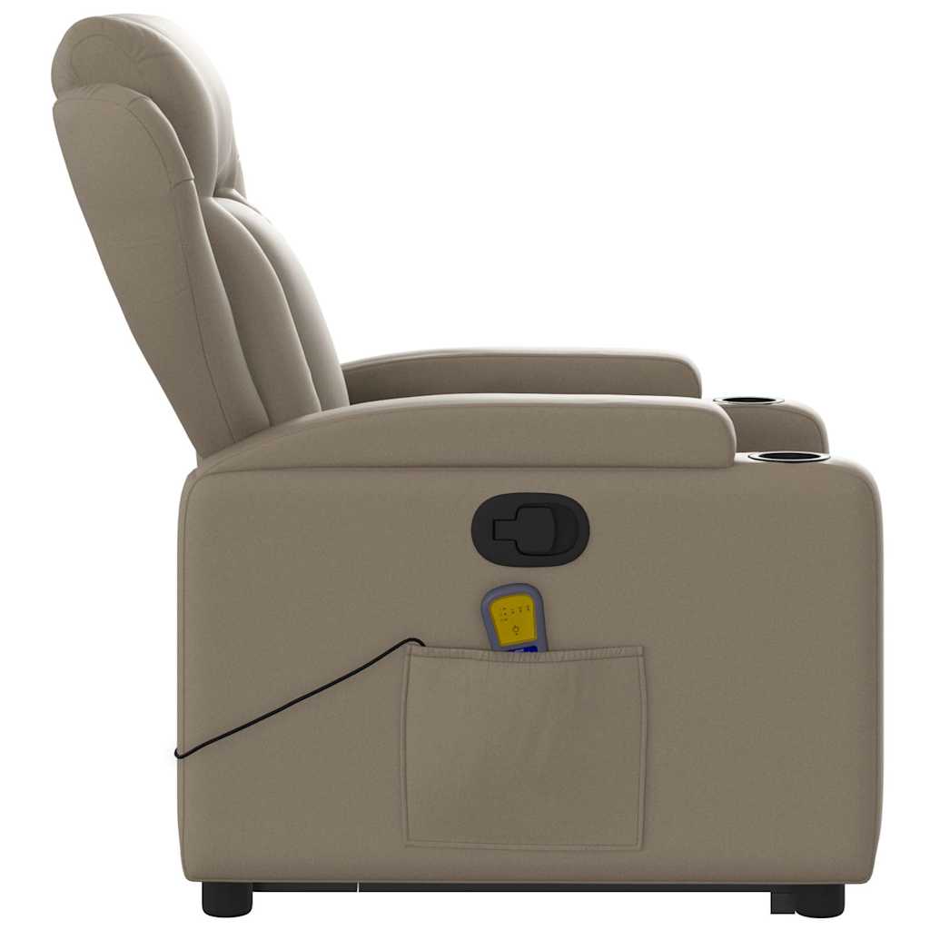 løftestol med massagefunktion kunstlæder cappuccino