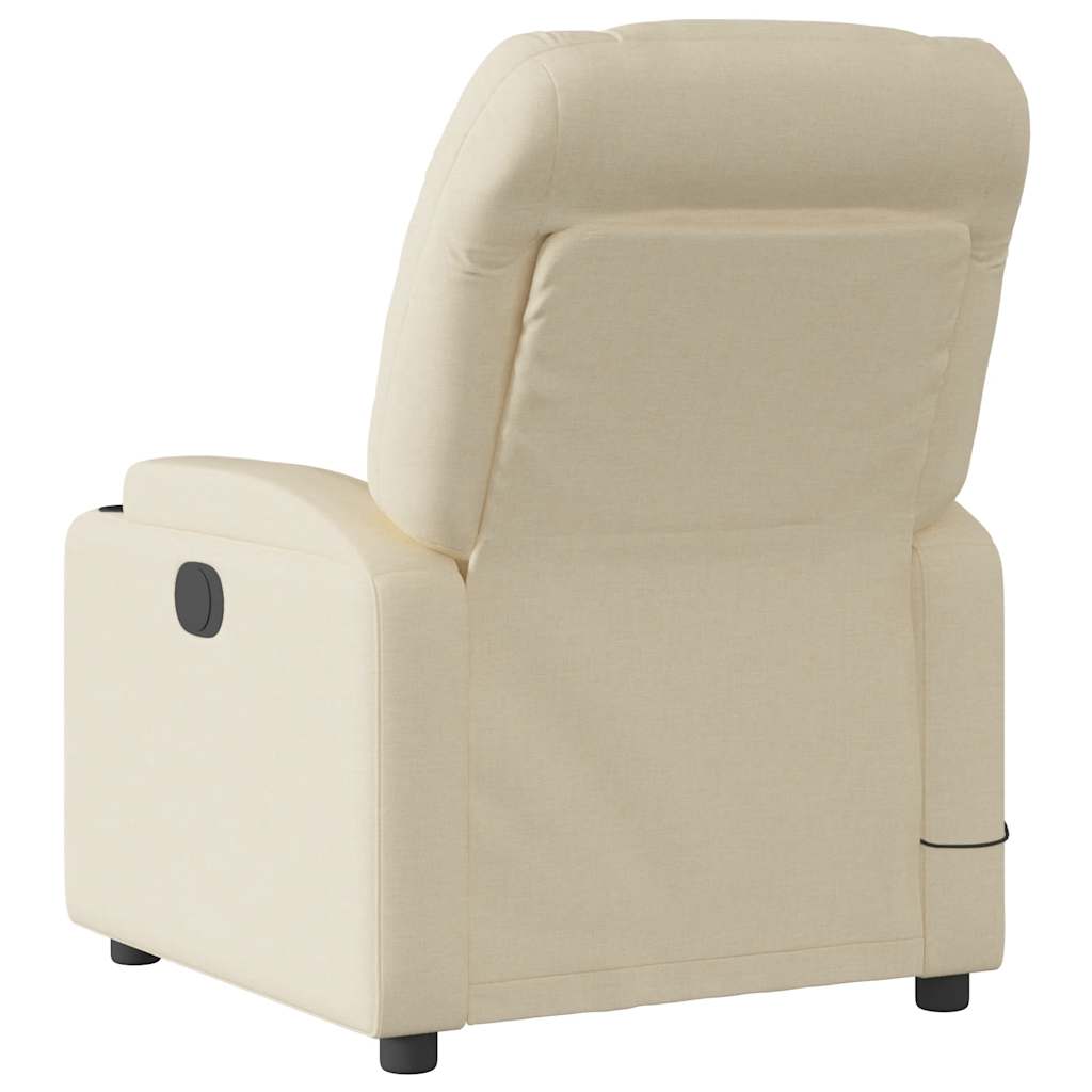 eldrevet massagestol stof cremefarvet