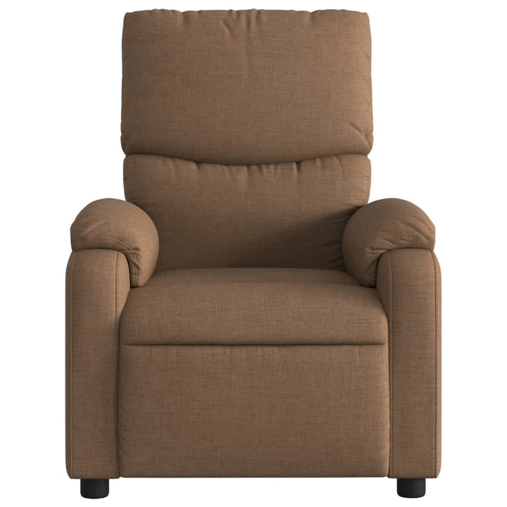 eldrevet massagestol stof brun