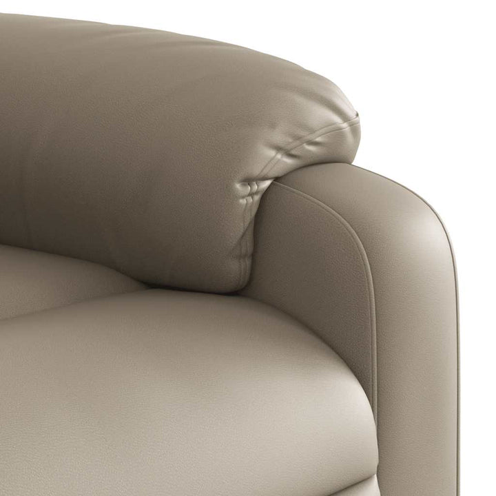 løftestol med massagefunktion kunstlæder cappuccino