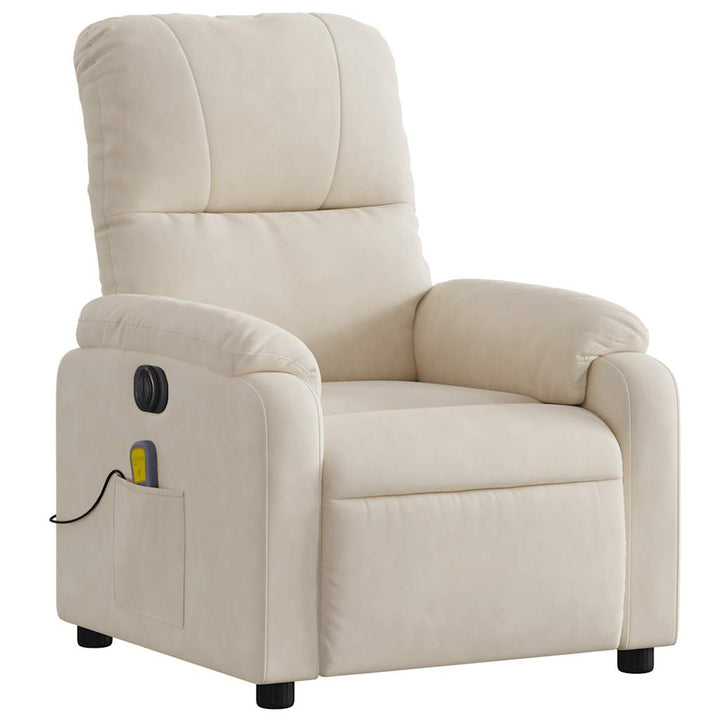 massagestol mikrofiberstof beige