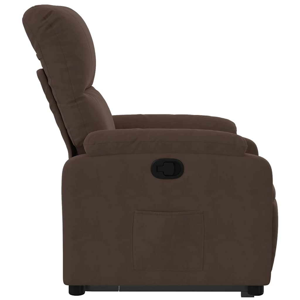 løftestol mikrofiberstof brun