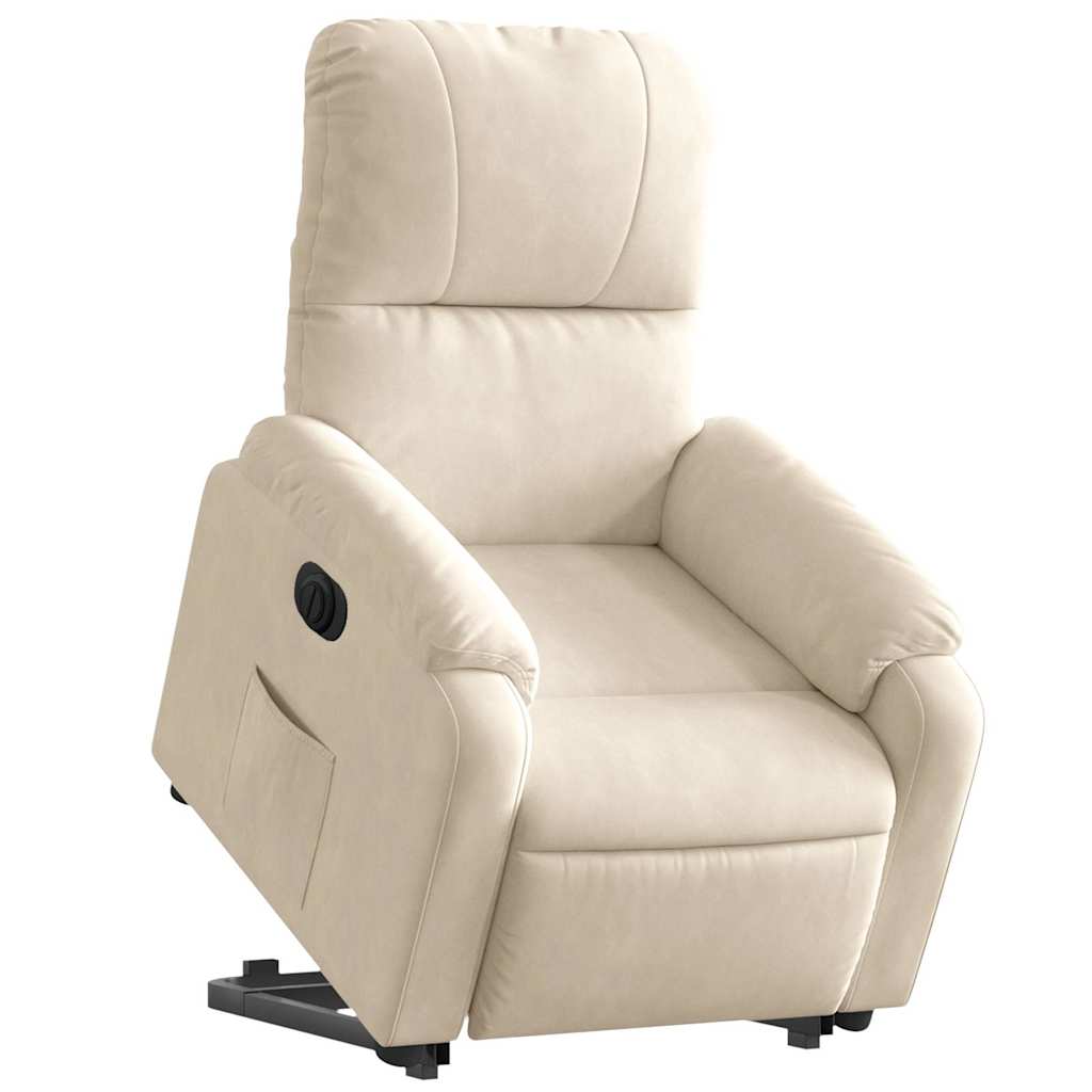 løftestol mikrofiberstof beige