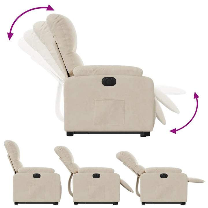 løftestol mikrofiberstof beige