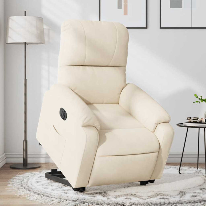 løftestol mikrofiberstof beige