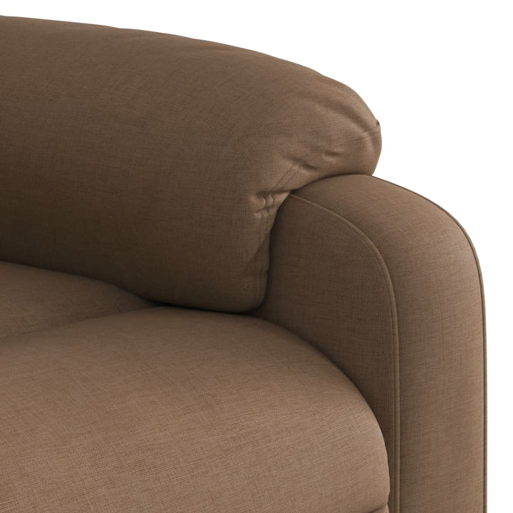 eldrevet massagestol stof brun