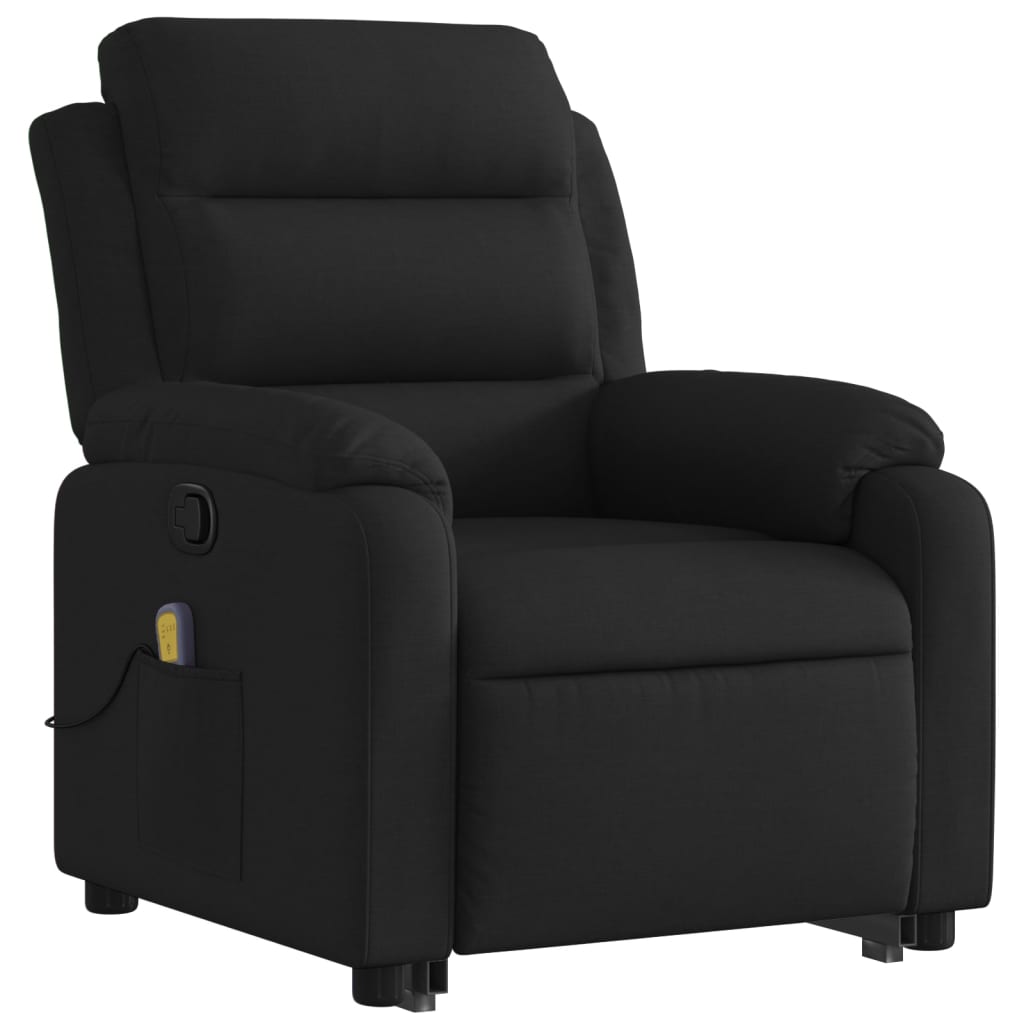 løftestol med massage stof sort