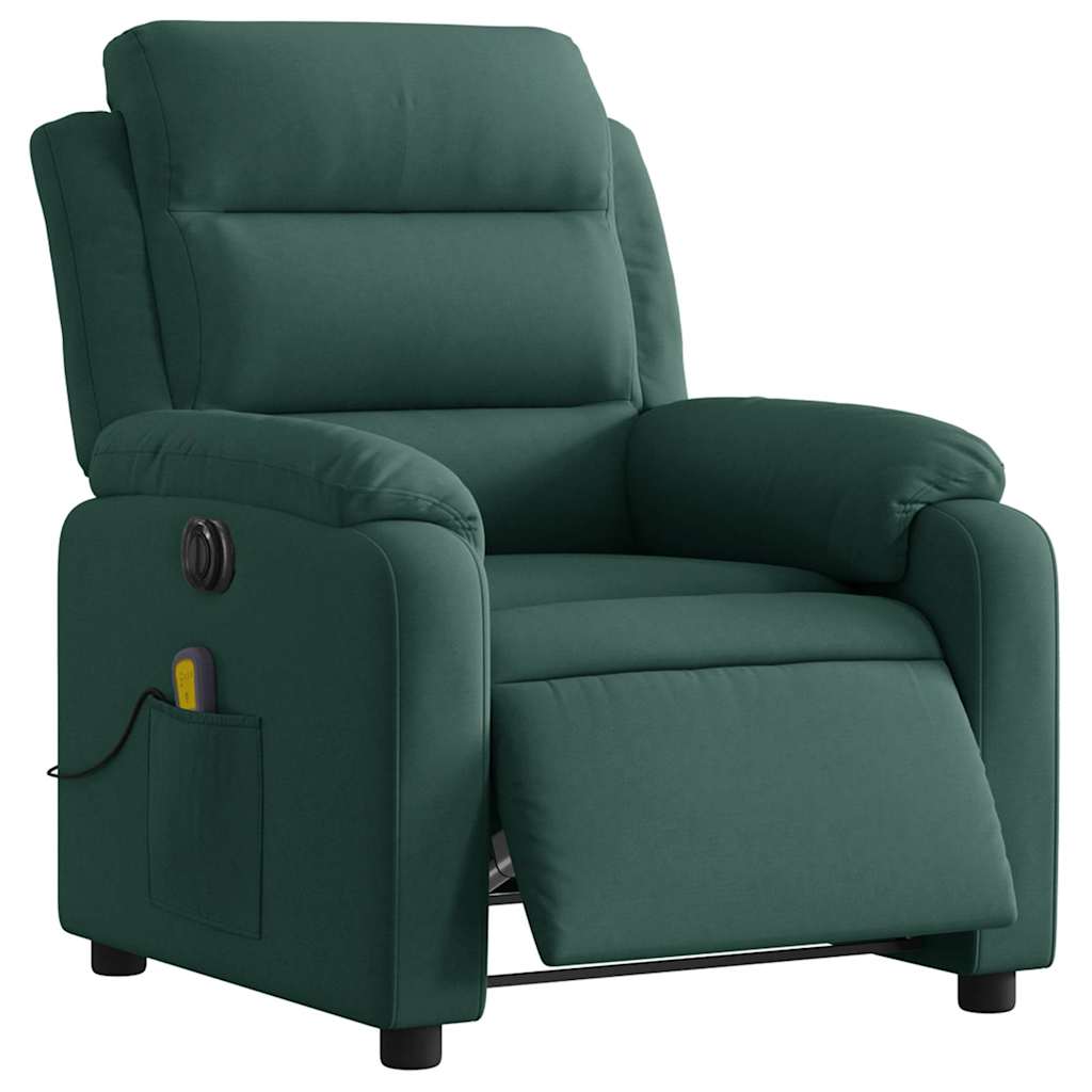 massagestol velour mørkegrøn