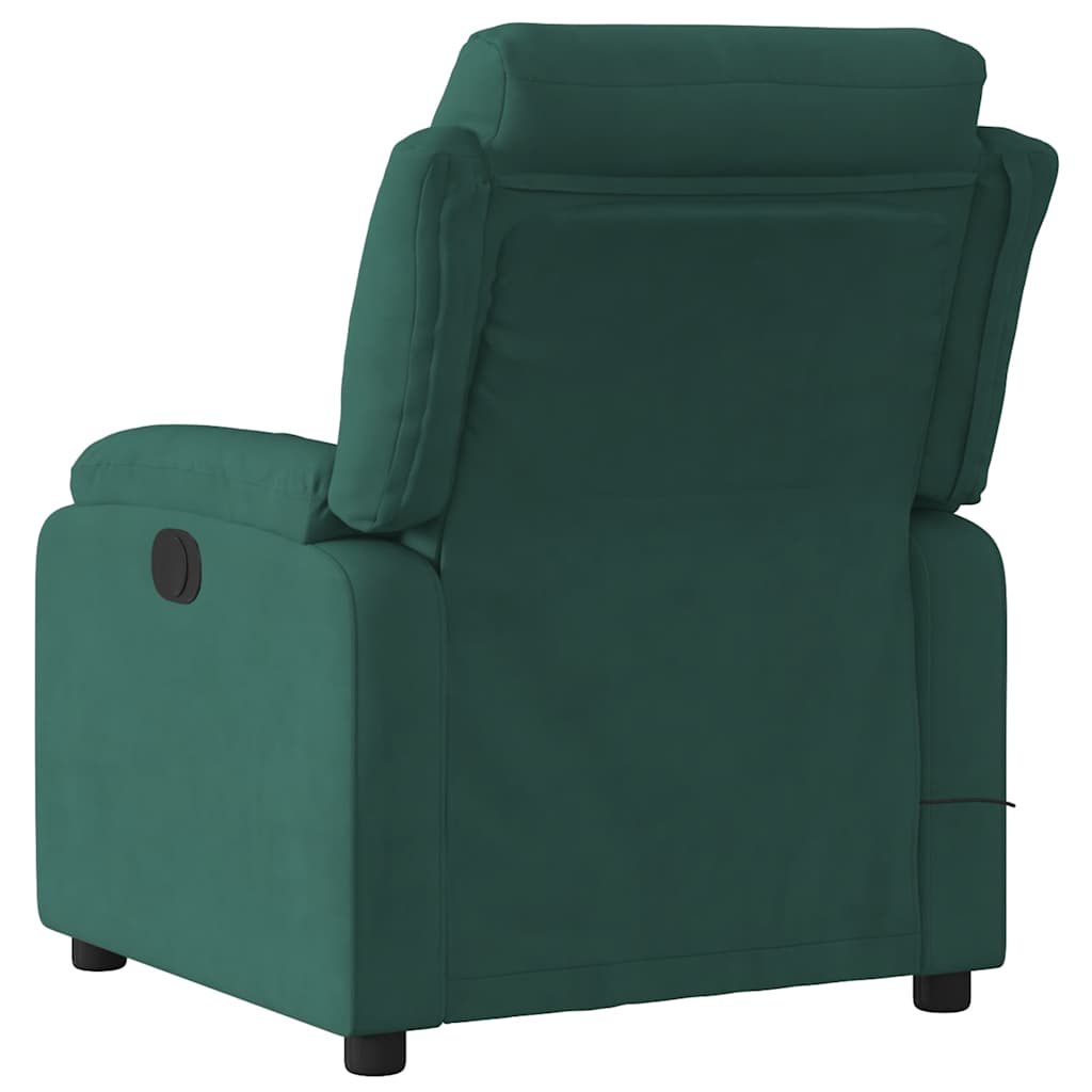 massagestol velour mørkegrøn
