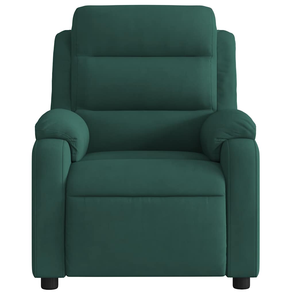 massagestol velour mørkegrøn