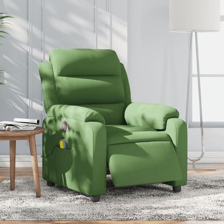 massagestol velour lysegrøn