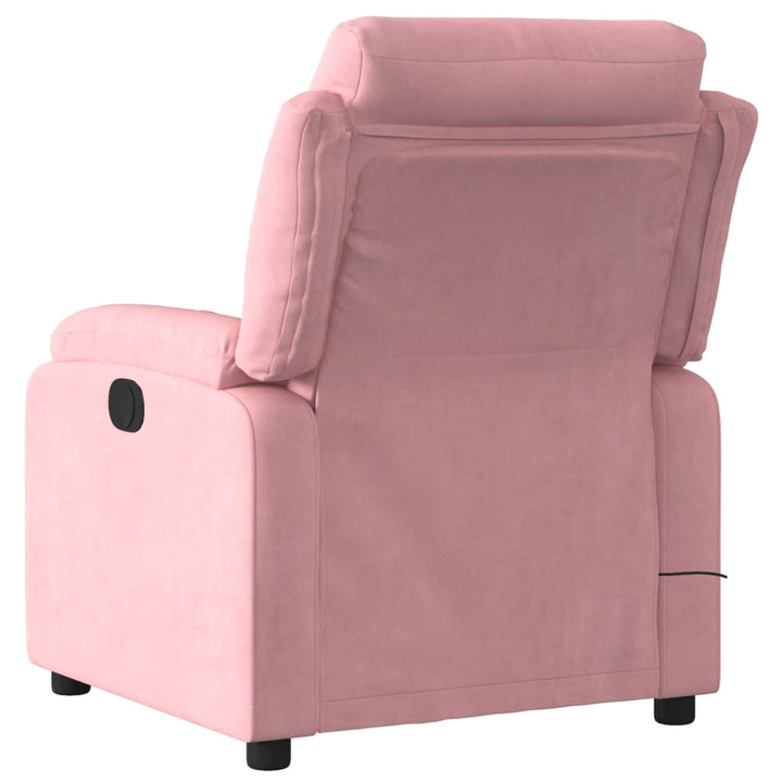 massagestol velour lyserød