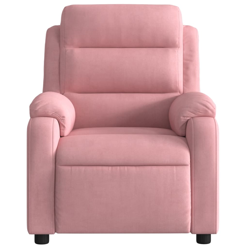 massagestol velour lyserød