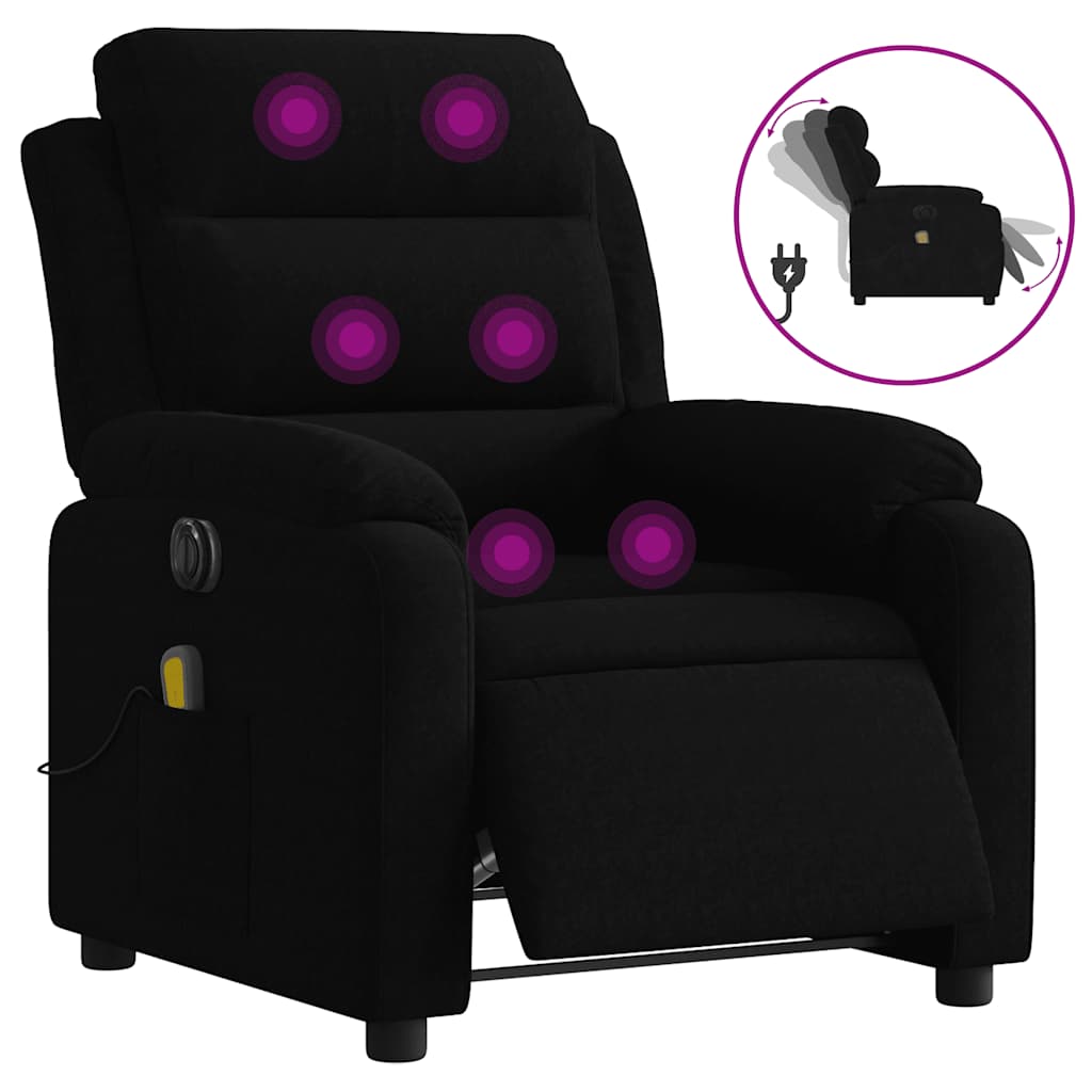 massagestol velour sort