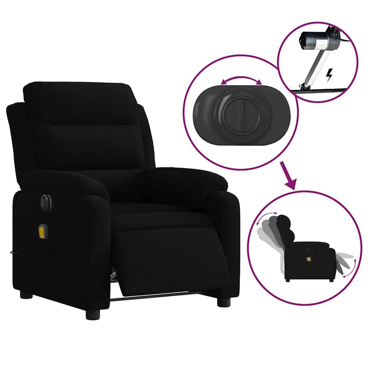 massagestol velour sort