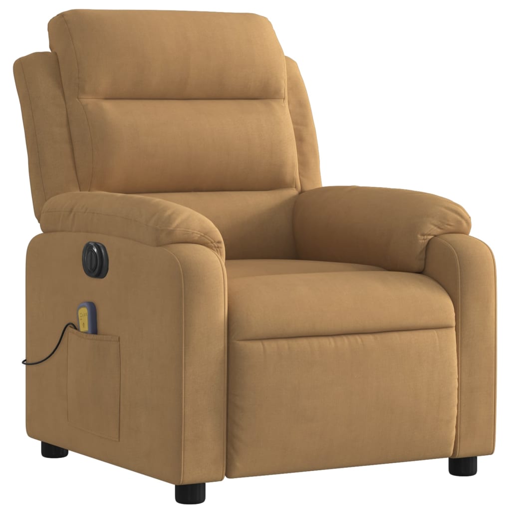 massagestol velour brun