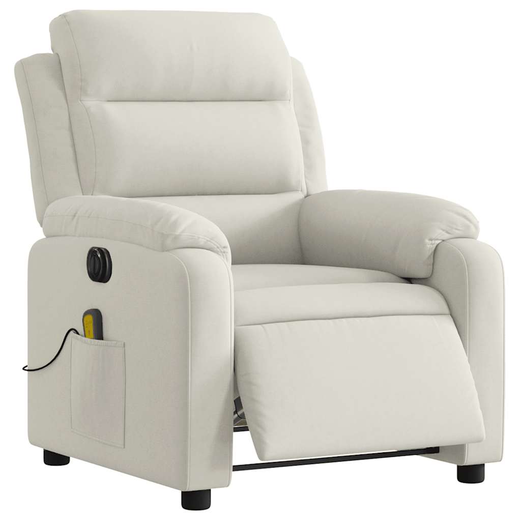 massagestol velour cremefarvet