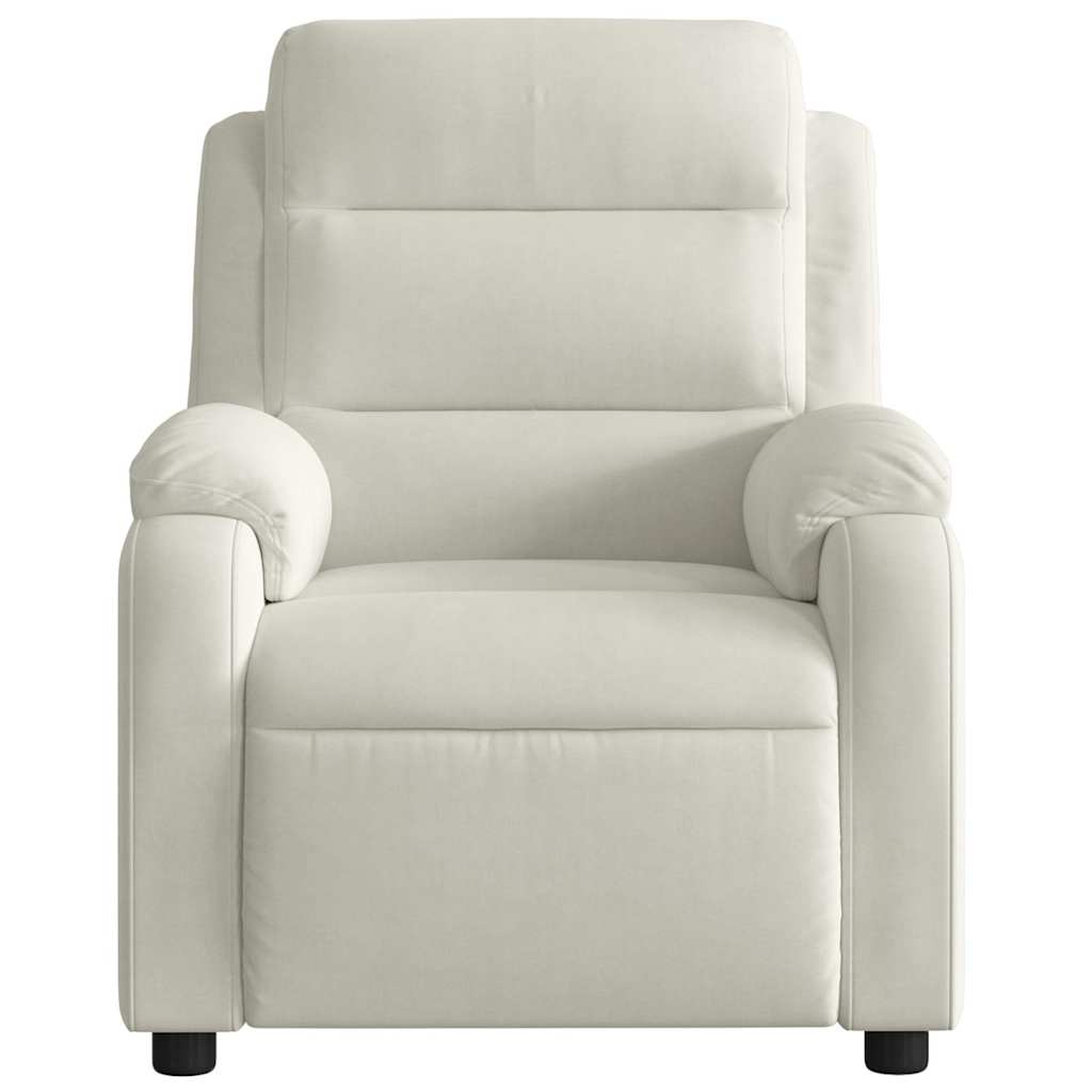massagestol velour cremefarvet