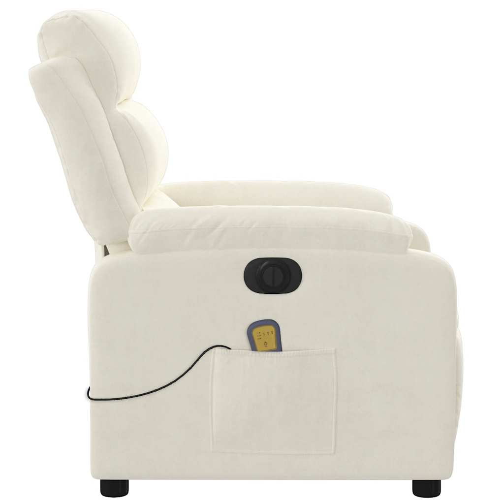 massagestol velour cremefarvet