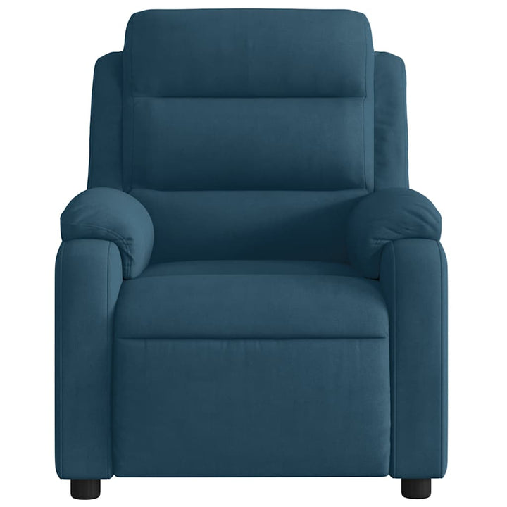 massagestol velour blå