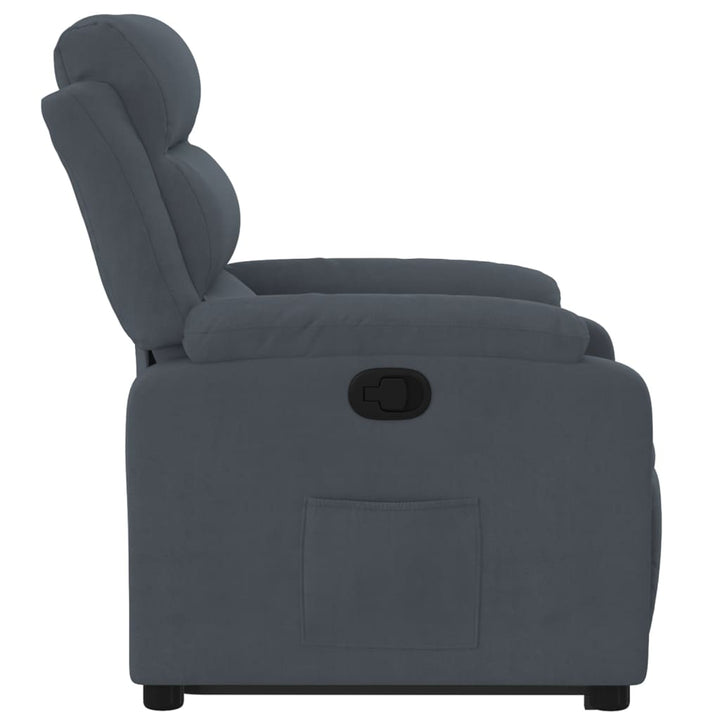 løftestol velour mørkegrå