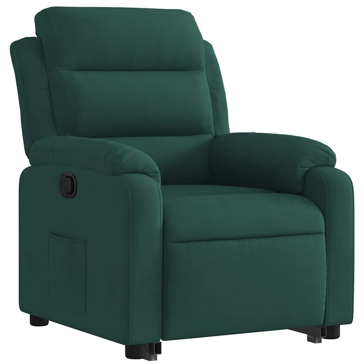 løftestol velour mørkegrøn
