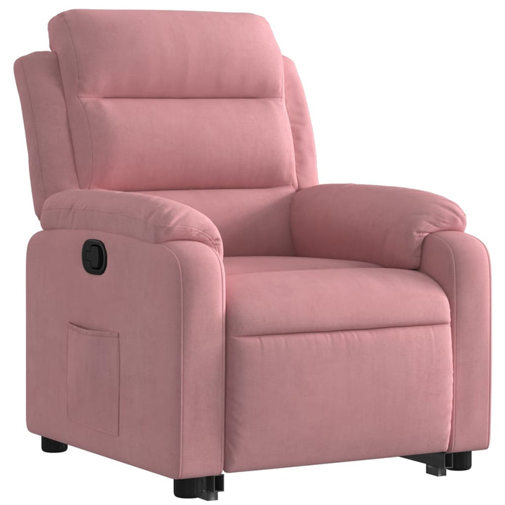 løftestol velour pink