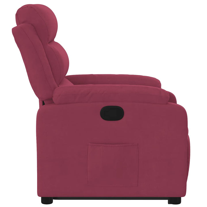løftestol velour vinrød