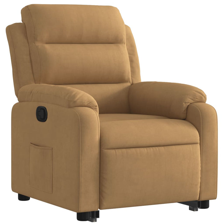 løftestol velour brun
