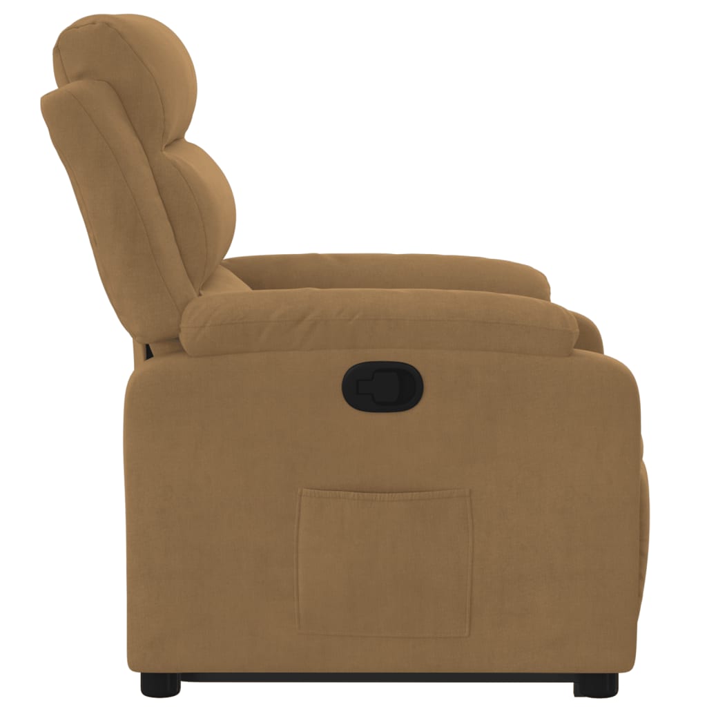 løftestol velour brun
