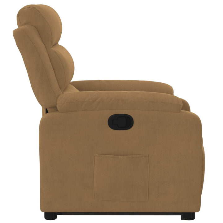 løftestol velour brun