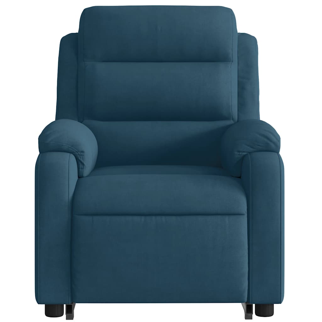 løftestol velour blå