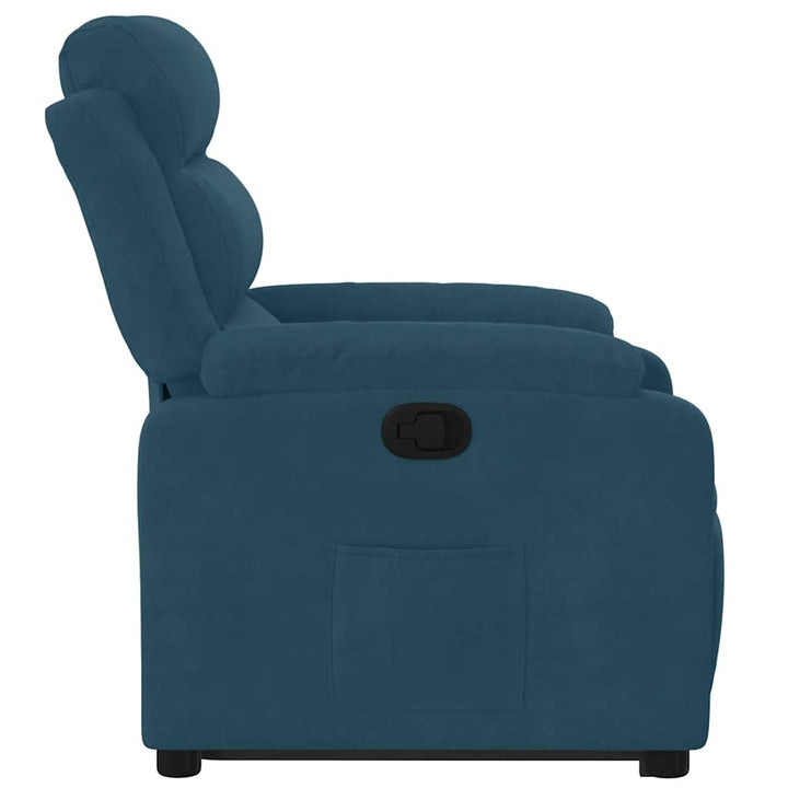 løftestol velour blå