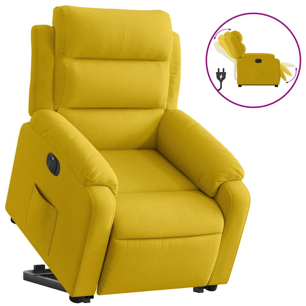 løftestol velour gul
