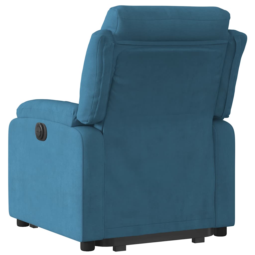 løftestol velour blå