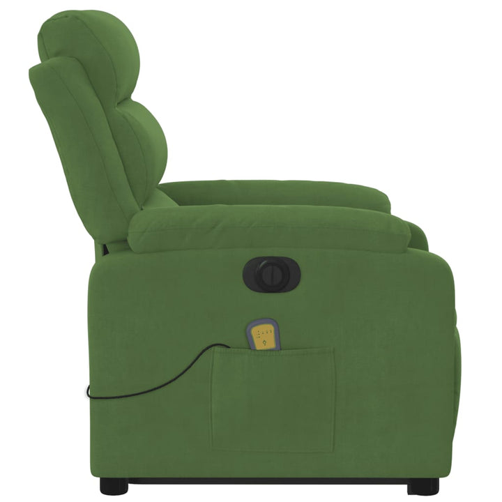 løftestol med massagefunktion velour lysegrøn