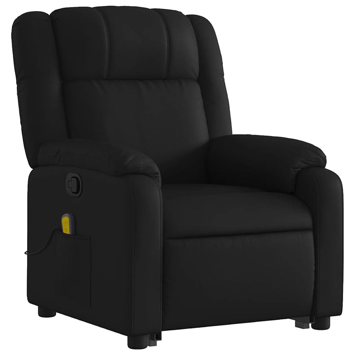 løftestol med massagefunktion kunstlæder sort