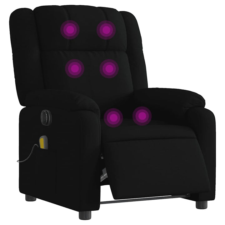 eldrevet massagestol stof sort