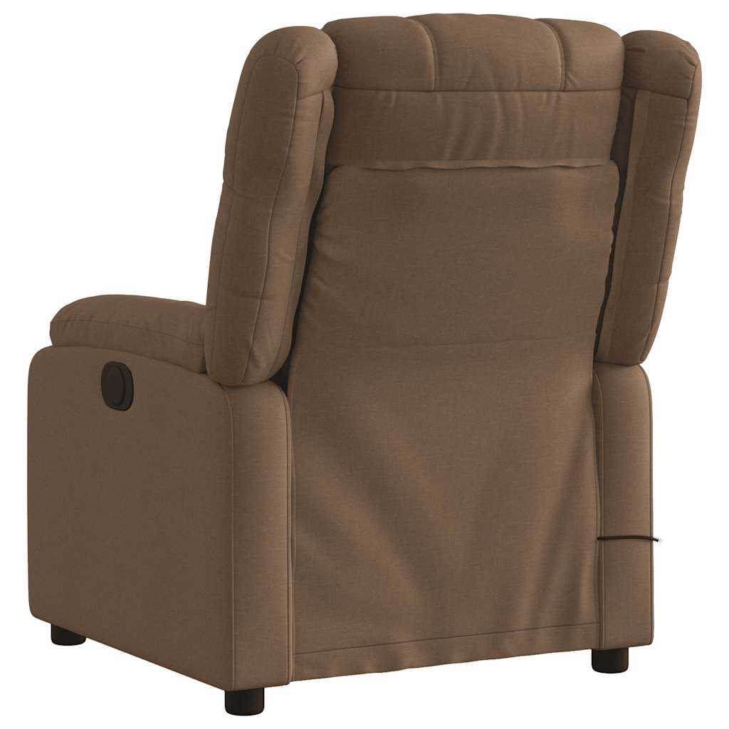 eldrevet massagestol stof brun
