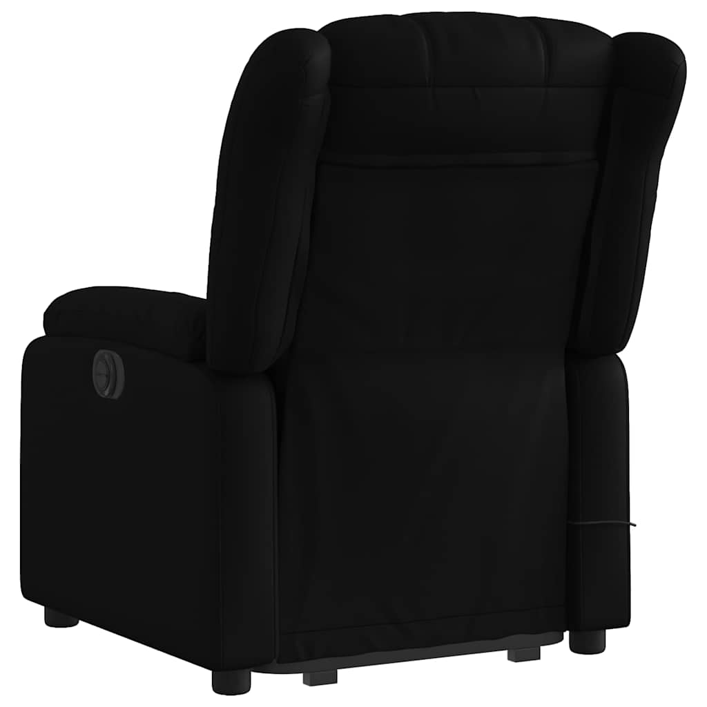 løftestol med massagefunktion kunstlæder sort