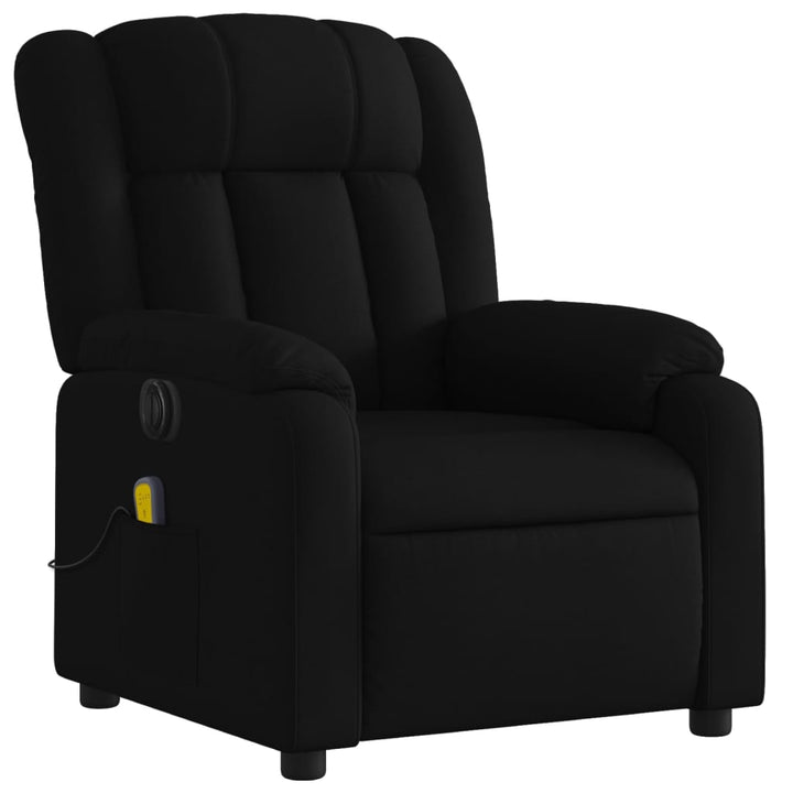 eldrevet massagestol stof sort