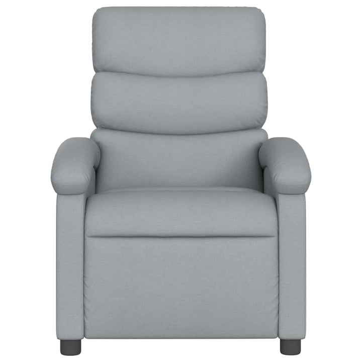 massagelænestol lysegrå stof