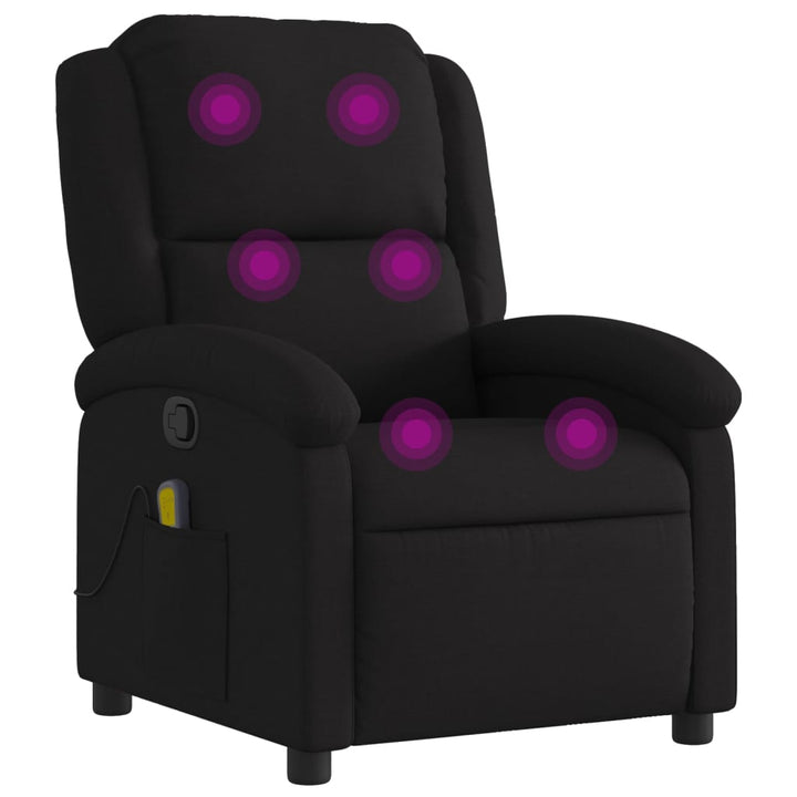 massagestol sort stof