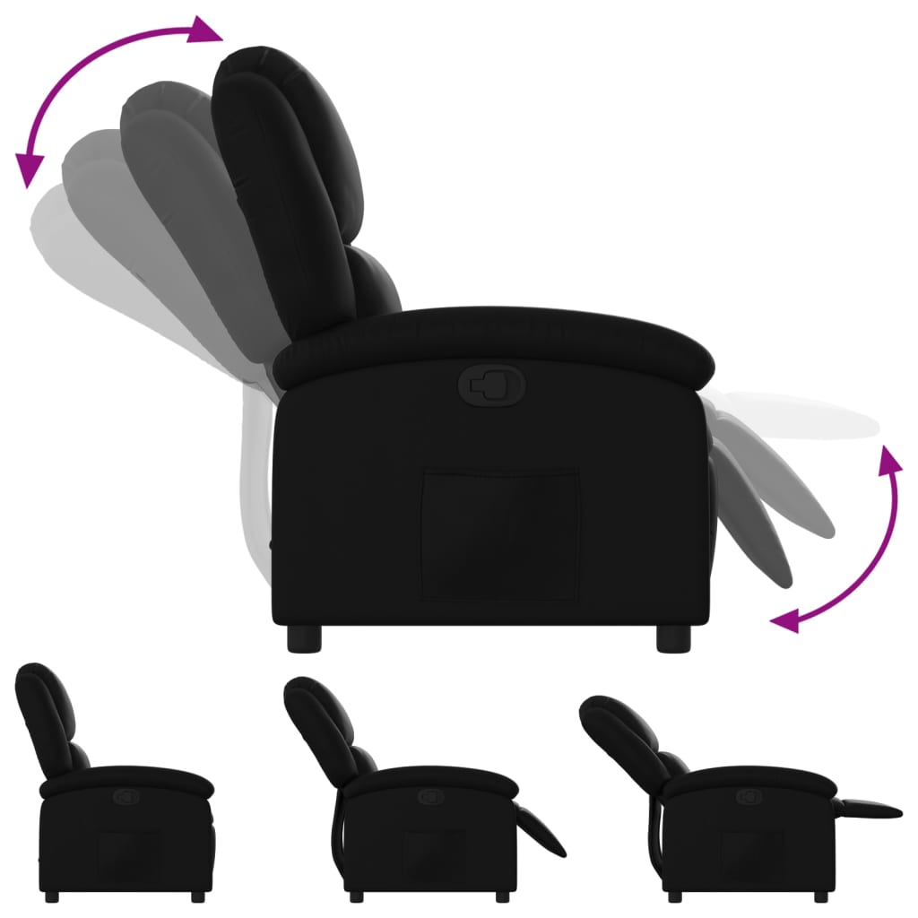 lænestol sort kunstlæder