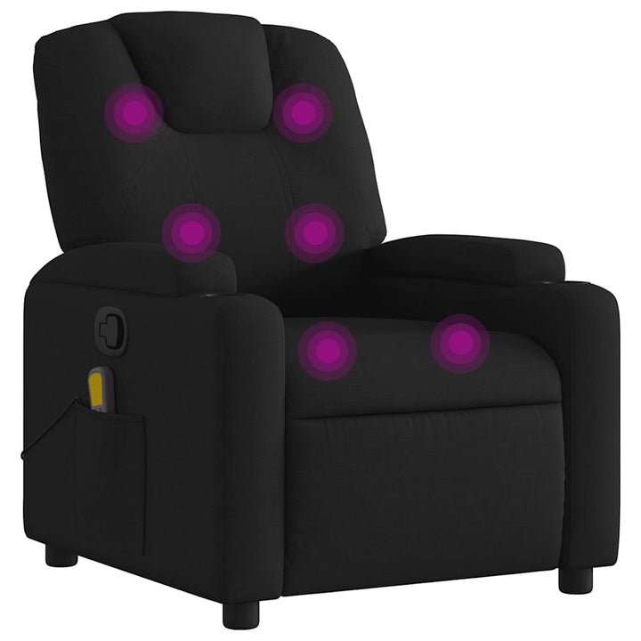 massagestol sort stof