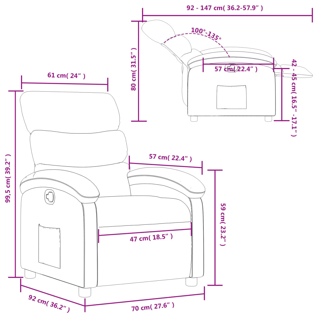 lænestol mørkegrøn stof