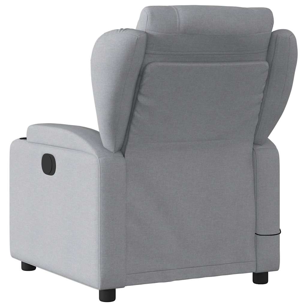 massagelænestol lysegrå stof