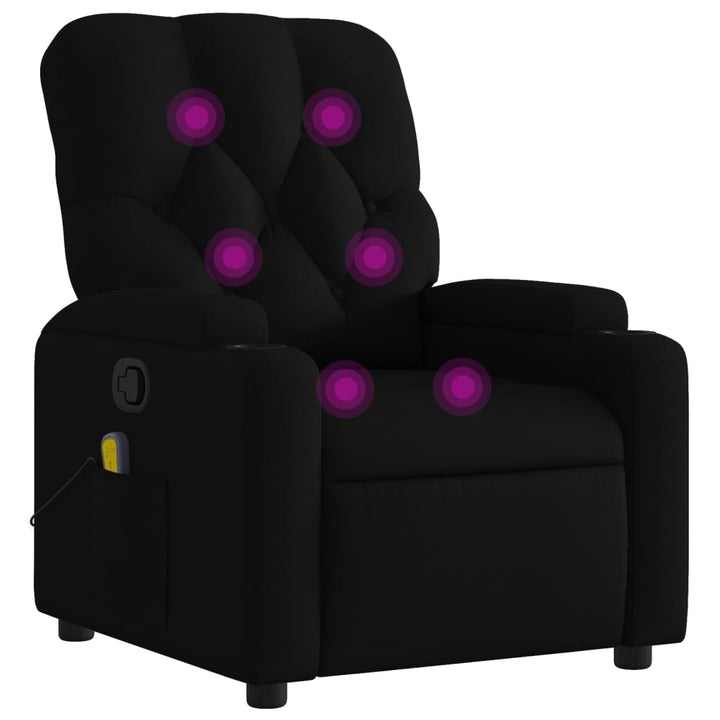 massagestol sort stof