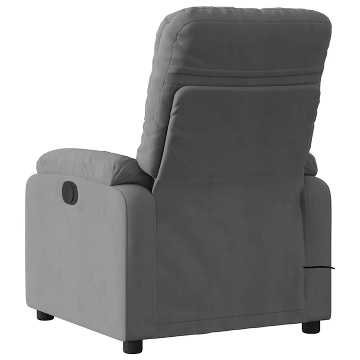 massagestol mørkegrå mikrofiberstof