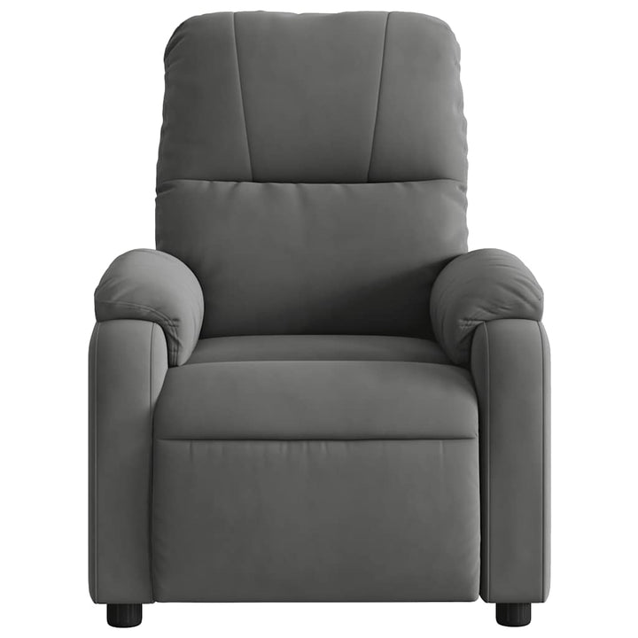 massagestol mørkegrå mikrofiberstof